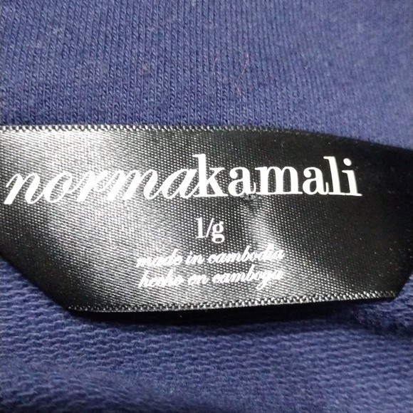 Norma Kamali Navy Blue Classic Button Up Long Sleeves Jacket Large - Picture 6 of 7